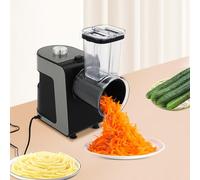Affettatrice elettrica da 1000 W, con fondo antiscivolo, grattugia elettrica da cucina tritatutto aspe ha dieci lame di ricambio, diverse forme di taglio