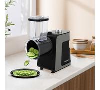 Affettatrice elettrica multifunzione e grattugia per formaggio con 10 lame intercambiabili per grattugiare, grattugiare e tagliare frutta, verdura, formaggio e noci