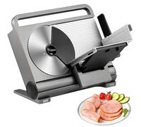 Affettatrice elettrica per carne, affettatrice per carne, formaggio e altri alimenti, pieghevole, con lama in acciaio inossidabile 420, spessore regolabile da 1 a 15 mm, per cucina