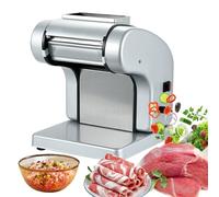 Affettatrice elettrica per carne con funzione inversa, alta produttività per uso commerciale, in acciaio inox, per carne cotta e cruda, verdure