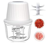 Affettatrice elettrica per cipolle, 400 ml, tritatutto elettrico multitritatutto da cucina ricaricabile con cavo di ricarica, universale per carne, cipolle, aglio, verdure, noci