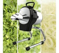 Affettatrice elettrica per cipolle, trituratore per aglio, zenzero, peperoncino, patate, spessore regolabile da 1 a 5 mm, lama in acciaio inox, 6000 bpm