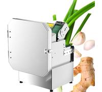 Affettatrice Elettrica Per Cipollotti Da 200 W, Tritatutto Per Cipollotti, Affettatrice Per Verdure Commerciale, Spessore Di Taglio Regolabile Da 1,3 A 35 Mm, 150 Kg/ora, Per Aglio, Zenzero