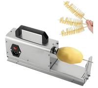 Affettatrice elettrica per patate, affettatrice elettrica commerciale 3 in 1, affettatrice a spirale per patate, carote e mele. Velocità di rotazione: 200 giri/min, 40 W.