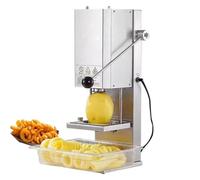 Affettatrice elettrica per patate Tornado, tagliapatate a spirale commerciale con spessore regolabile 3-10 mm, macchina per friggere ricci in acciaio inossidabile per patatine Tornado