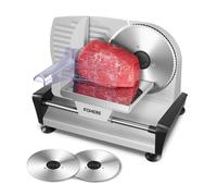 ✅Affettatrice Elettrica Professionale 200W con 2 Lame da 19cm per Alimenti Carne