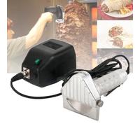 Affettatrice elettrica professionale per kebab con lama a disco e lama dentata, macchina da taglio per carne portatile con regolazione dello spessore di 0-8 mm per ristoranti