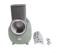 Affettatrice elettrica rotante 3 in 1 con tritatutto automatico e grattugia triturata, strumento da cucina compatto con un solo pulsante per affettare e grattugiare frutta, verdura e formaggio senza