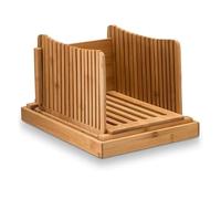 Affettatrice for pane in bambù for taglio e toast, spessore regolabile con vassoio for contenere briciole di pane