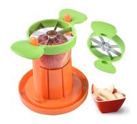 Affettatrice frutta multifunzionale 3 pezzi | Taglia mele arance pere con divisore e lama in acciaio | Base stabile per cucina domestica e preparazione rapida frutta