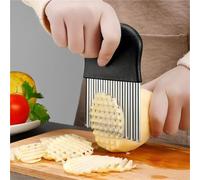Affettatrice in acciaio inox Big Wave Shape Potato Chip Cutter Thick French Fries Quick Slicing French Fries Maker Gadget