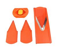 Affettatrice Mandolina a Lame a V, Affettatrice Manuale per Verdure con Lama a Forma di V in Acciaio Inox e Protezione per le Mani, Utensile da Durevole per Affettare Frutta