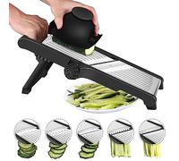 Affettatrice Mandolina per Verdure Professionale - Affetta Verdure con Guanti di Sicurezza, Regolabile in Acciaio Inox, Fare Fette Spesse da 1 a 9 mm, Taglia Verdure Manuale