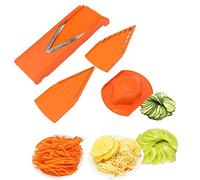 Affettatrice Mandolina, Tagliaverdure Manuale Affettatrice Verdure Mandolina Lama a V Mandolina Taglia Alimenti con Protezione Mano per Verdure Cipolla Aglio Patate