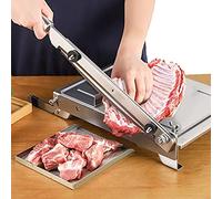 Affettatrice manuale a ghigliottina in acciaio inossidabile per pesce di | Taglierina manuale compatta per pollo, pesce, carne surgelata; utensile da cucina salvaspazio