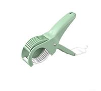 Affettatrice manuale compatta da cucina per affettare banane, cetrioli, prosciutto, salsiccia con lame in acciaio inox ad alta resistenza e design facile da pulire (verde)