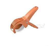 Affettatrice manuale in acciaio inox per banane, cetrioli e salumi, come prosciutto e salsiccia, costruzione compatta per una facile manipolazione e conservazione (arancione)