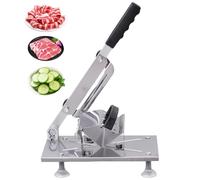 Affettatrice manuale per alimenti, affettatrice per carne per la casa,Macchina per mannaie per carne di manzo e montone - Affettatrice per pane in acciaio inox a spessore regolabile