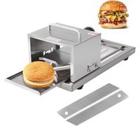 Affettatrice manuale per bagel, taglia panini regolabile in acciaio inox a | Design di taglio push-pull con quattro impostazioni di spessore, adatto per panetterie e caffetterie.