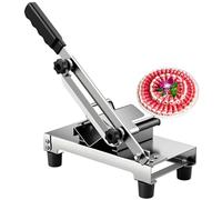 Affettatrice manuale per carne congelata, in acciaio inox, con telaio ad arco, molla elastica, regolabile, manuale per manzo, maiale, salmone, montone