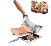 Affettatrice manuale per carne, in acciaio inox, spessore regolabile da 0 a 1,3 cm, ideale per erbe cinesi, biltong, carne secca, frutta dura e verdura