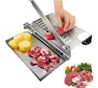 Affettatrice Manuale per Carne, Lunghezza Lama 22/27/37cm Affettatrice Commerciale per Alimenti, Tagliatore di Carne e Ossa in Acciaio Inox & Tritaribs, per Pesce, Pollo, Manzo, Cibi Surgelati 270mm