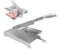 Affettatrice manuale per carne, segatrice per carne ossea, taglia carne commerciale per costolette e carne surgelata, in acciaio inox, efficiente per uso domestico e commerciale