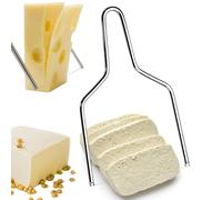 Affettatrice manuale per formaggio, in acciaio inox, ergonomica, portatile | Tagliaburro con filo per casa, cucina, cottura, torte, pane, burro, uova, formaggio, antiscivolo, in acciaio inox