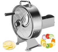 Affettatrice manuale per frutta e verdura, macchina affettatrice per alimenti in acciaio inossidabile con affettatura uniforme, spessore regolabile da 0,2 a 10 mm, affettatrice multifunzionale pe
