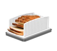 Affettatrice manuale per il pane | Tagliere regolabile con vassoio per briciole, guida compatta e pratica per un taglio , affettatrice per pane per uso domestico