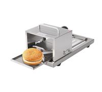 Affettatrice manuale per pane, in acciaio inox, spessore regolabile, per hamburger, panini, pane rotondo, bagel, panini, panini per hamburger, focacce, strumento da forno fatto in casa