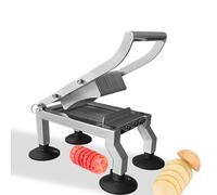 Affettatrice manuale per pomodoro, in acciaio inox, per uso domestico e ristorante, spessore 1 cm, include 4 ventose per un taglio stabile