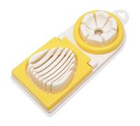 Affettatrice Manuale per Uova e Frutta, Giallo Acciaio Inox | Taglio Uniforme e Rapido, per Casa e Colazione, PP e Acciaio Inox, Adatta a Frutta e Formaggi Morbidi