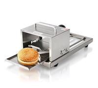 Affettatrice Manuale Push Pull for Pane for Hamburger, Affettatrice for Pane Commerciale, con Lama in Acciaio Inossidabile, Spessore Regolabile su 4 Livelli, Bagel
