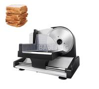 Affettatrice per alimenti multifunzionale, affettatrice per carne elettrica domestica semiautomatica regolabile di spessore 1-15 mm facile da pulire