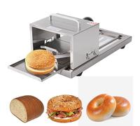 Affettatrice per bagel per hamburger, strumento manuale per affettare panini, regolazione dello spessore a 4 livelli, macchina porzionatrice per pane in acciaio inossidabile per hamburger e bagel