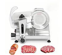 Affettatrice per Carne Commerciale 8"/10"/12" Affettatrice Elettrica per Gastronomia 120W/150W/250W Macchina per Tagliare Carne, con Spessore Regolabile E Piedini Antiscivolo,12 in
