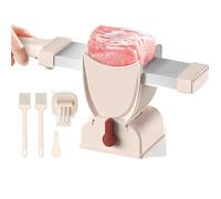 Affettatrice per carne fresca, spessore regolabile, include 2 set di lame per manzo, maiale e salmone, non adatto per carni surgelate