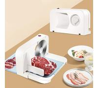 Affettatrice per carne per la casa, affettatrice elettrica pieghevole da 150 W, lama seghettata in acciaio inossidabile da 16,5 cm, spessore regolabile da 1 a 15 mm, affettatrice per alimenti per