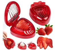 Affettatrice per fragole, tagliapasta, strumento per rimuovere foglie di fragola, utensile per la rimozione di foglie di frutta, utensile da cucina, utensile da cucina per verdure e fragole, per