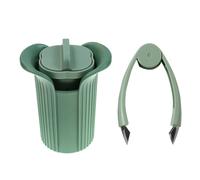 Affettatrice per frutta e verdura, a forma di tazza, multifunzione, per tagliare rapidamente frutta a casa, campeggio all'aperto, verde