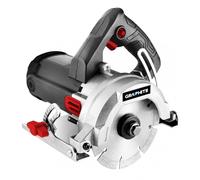 GRAPHITE Taglierina per gres porcellanato e pietra 1400 W, 125 mm; taglio a umido e a secco; set di collegamento dell'acqua; regolazione dell'angolo 0-45%; regolazione della profondità di taglio; lama