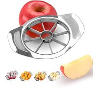 Affettatrice per mele a 8 fette, manico antiscivolo, facile da usare, taglia mele a 8 lame, risparmio di tempo, taglierina e divisore in acciaio inox per mele, pomodoro, arancia, pera, ananas, gadget