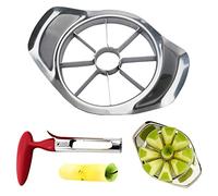 Affettatrice per Mele in Acciaio Inossidabile, 2 pezzi Affettatrice per Mele e Pere Affettatrice per Frutta Affettatrice, Facile da Pulire per Tagliare la Frutta in Modo Facile e Veloce