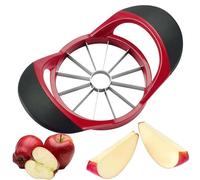 Affettatrice per mele, tagliapela, divisore per mele, in acciaio inox, per frutta, verdura, mele, con manico ergonomico, impugnatura facile, 8 lame affilate e fette