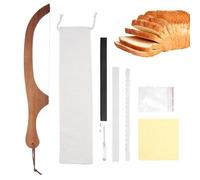 Affettatrice per pane, coltello per pane a seghetto in legno, in acciaio inox, per pasta lievitata, pasticcini e biscotti, tagliapasta intercambiabile e utensili da taglio per la cucina