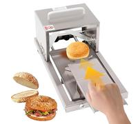 Affettatrice per pane e bagel, in acciaio inox, con 4 spessori regolabili, ideale per catering e preparazione di alimenti