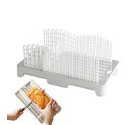 Affettatrice per pane fatto in casa, con vassoio per briciole, pieghevole con larghezza regolabile, gadget da cucina compatto per pane, bagel, torte