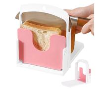 Affettatrice per pane, guida pieghevole per toast, utensile da cucina regolabile, design compatto, materiale robusto, base raccogli briciole, controllo uniforme, per panini, bagel, (ABS)