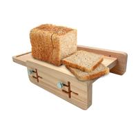 Affettatrice per pane in legno, guida regolabile per affettare pane e pagnotta, supporto orizzontale per pane e pane, strumento per la cottura del pane, guida di taglio regolabile per pane fatto in